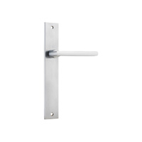 Iver Baltimore Lever on Rectangular Backplate Passage Brushed Chrome 12202