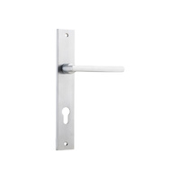 Iver Baltimore Lever on Rectangular Backplate Euro 85mm Brushed Chrome 12202E85
