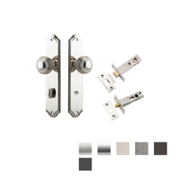 Iver Guildford Door Knob on Shouldered Backplate Privacy Kit with Turn - Available in Various Finishes