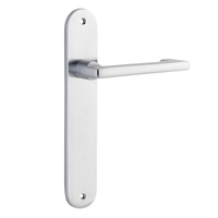 Iver Baltimore Return Lever on Oval Backplate Passage Brushed Chrome 12352