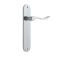 Out of Stock: ETA Early February - Iver Stirling Door Lever on Oval Backplate Latch Brushed Chrome 12424
