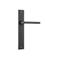 Iver Baltimore Lever Handle on Rectangular Backplate Passage Matt Black 12702