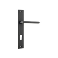 Iver Baltimore Lever on Rectangular Backplate Euro 85mm Matt Black 12702E85