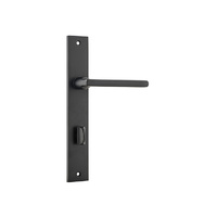 Iver Baltimore Lever on Rectangular Backplate Privacy 85mm Matt Black 12702P85