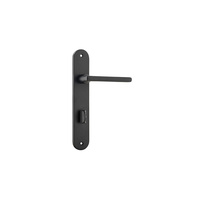 Iver Baltimore Lever Handle on Oval Backplate Privacy 85mm Matt Black 12726P85