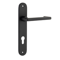 Iver Baltimore Return Lever Handle on Oval Backplate Euro Matt Black 12852E85