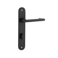 Iver Baltimore Return Lever Handle on Oval Backplate Privacy Matt Black 12852P85