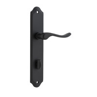 Iver Stirling Lever Handle on Shouldered Backplate Privacy Matt Black 12922P85