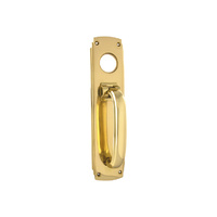 Tradco 1297PB Deco Pull Handle / Knocker Cylinder Hole Polished Brass 240x60mm