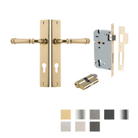 Iver Verona Door Lever on Rectangular Backplate Entrance Kit Key/Key - Available in Various Finishes