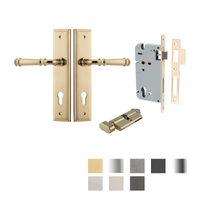 Iver Verona Door Lever on Stepped Backplate Entrance Kit Key/Thumb - Available in Various Finishes