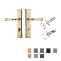 Iver Verona Door Lever on Stepped Backplate Privacy Kit with Turn - Available in Various Finishes