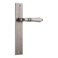 Iver Sarlat Lever on Rectangular Backplate Passage Distressed Nickel 13700