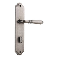 Iver Sarlat Lever on Shouldered Backplate Privacy Distressed Nickel 13712P85