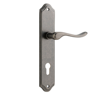 Iver Stirling Lever on Shouldered Backplate Euro Distressed Nickel 13922E85