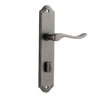 Iver Stirling Lever on Shouldered Backplate Privacy Distressed Nickel 13922P85