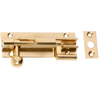 Out of Stock: ETA Mid January 2024 - Tradco 1416PB Barrel Bolt Offset Polished Brass 75x25mm