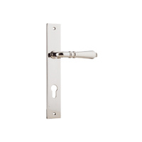 Iver Sarlat Lever on Rectangular Backplate Euro 85mm Polished Nickel 14200E85