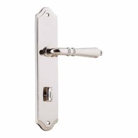 Iver Sarlat Lever on Shouldered Backplate Privacy Polished Nickel 14212P85