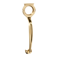 Tradco 1484PB Pull Handle Cylinder Hole Polished Brass 185x50mm