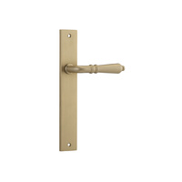 Iver Sarlat Lever Handle on Rectangular Backplate Passage Brushed Brass 15200
