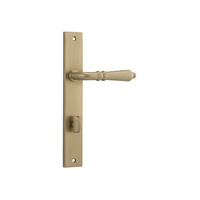 Iver Sarlat Lever on Rectangular Backplate Privacy 85mm Brushed Brass 15200P85