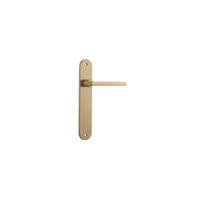 Iver Baltimore Door  Lever on Oval Backplate Passage Brushed Brass 15226