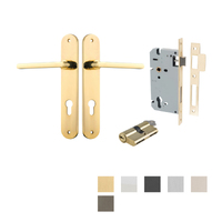 Iver Baltimore Door Lever on Oval Backplate Entrance Kit Key/Key - Available in Various Finishes