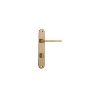 Iver Baltimore Lever on Oval Backplate Privacy 85mm Brushed Brass 15226P85