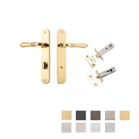Iver Sarlat Door Lever on Oval Backplate Privacy Kit with Turn - Available in Various Finishes