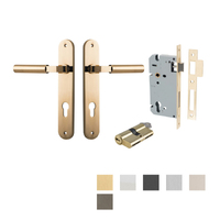 Iver Berlin Door Lever on Oval Backplate Entrance Kit Key/Key - Available in Various Finishes