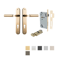Iver Berlin Door Lever on Oval Backplate Entrance Kit Key/Thumb - Available in Various Finishes