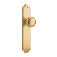 Iver Cambridge Door Knob on Shouldered Backplate Passage Brushed Brass 15328