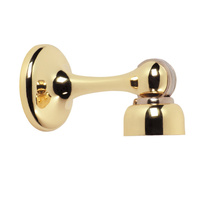 Tradco Magnetic Door Stop 75mm Polished Brass 1536