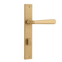 Iver Copenhagen Lever on Rectangular Backplate Privacy Brushed Brass 15372P85
