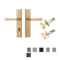 Iver Copenhagen Lever on Stepped Backplate Privacy Kit with Turn - Available in Various Finishes