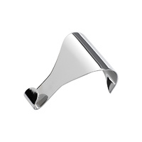 Tradco 1547CP Picture Rail Hook Plain SB Polished Chrome