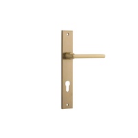 Iver Baltimore Lever on Rectangular Backplate Euro 85mm Brushed Brass 15702E85