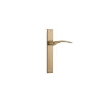 Iver Oxford Lever Handle on Rectangular Backplate Passage Brushed Brass 15704