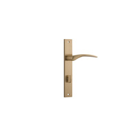 Iver Oxford Lever on Rectangular Backplate Privacy 85mm Brushed Brass 15704P85