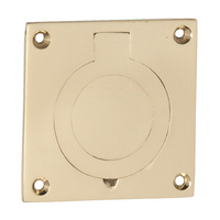 Tradco 1580PB Cellar Door Pull Polished Brass 63x63mm