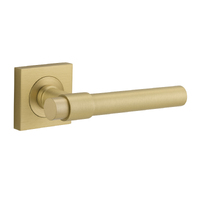 Iver Helsinki Door Lever Handle on Square Rose Brushed Gold PVD 16204