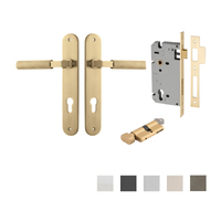 Iver Brunswick Door Lever on Oval Backplate Entrance Kit Key/Thumb - Available in Various Finishes