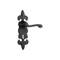 Tradco Stratford Lever on Backplate Lock Matt Black 1801