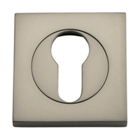 Iver Escutcheon Euro Forged Square Concealed Fix Pair Satin Nickel 20029