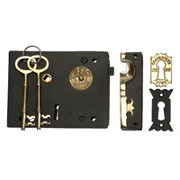 Tradco 2017AF Box Lock Iron Antique Finish Left Hand 150x120mm