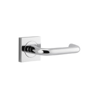 Iver Oslo Door Lever Handle on Square Rose Chrome Plated 20364