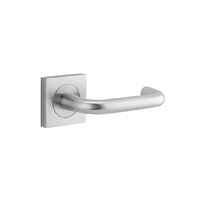 Iver Oslo Door Lever Handle on Square Rose Brushed Chrome 20365