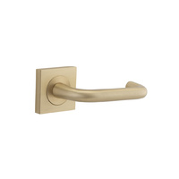 Iver Oslo Door Lever Handle on Square Rose Brushed Brass 20366