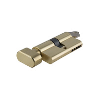 Tradco Euro Cylinder C4 Key Lock 5 Pin Key/Thumb Turn Polished Brass 2050
